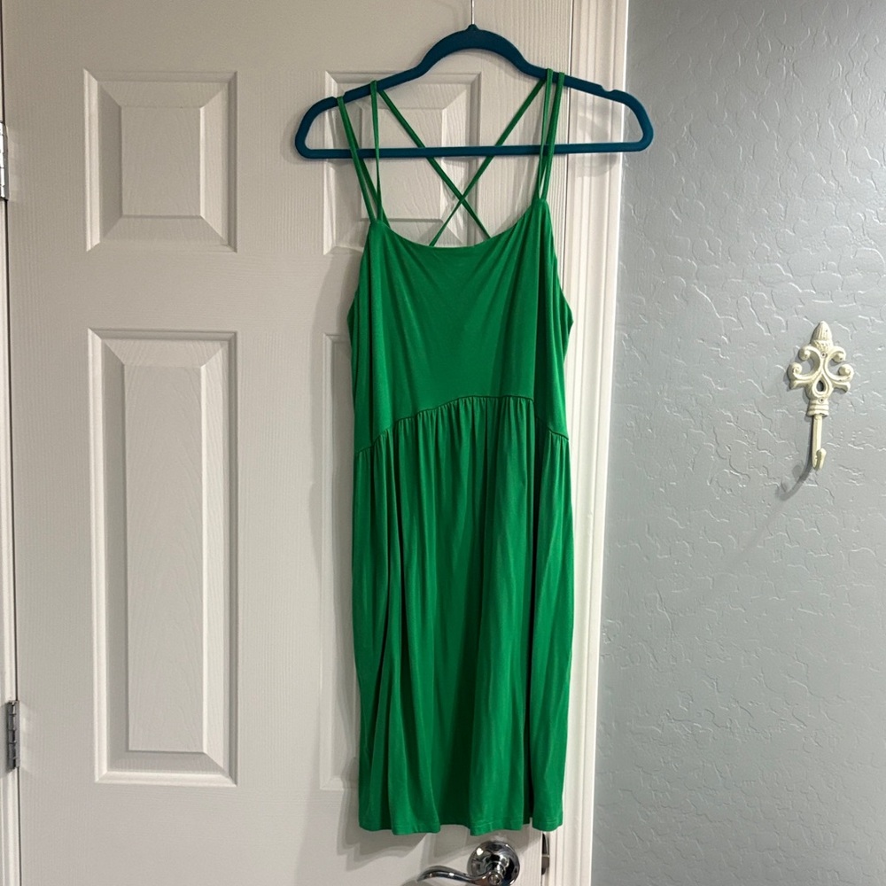 Old Navy Vibrant Green Strappy Mini Dress